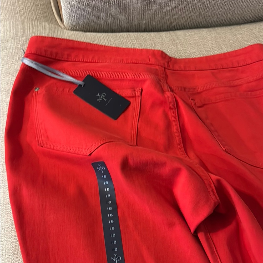 NYDJ Vibrant Red Aline Pants - Picture 3 of 5